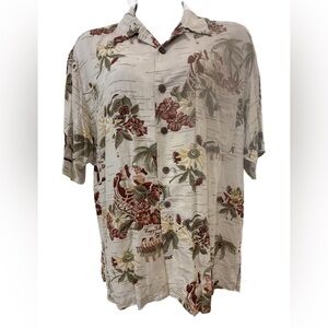 Tommy Bahama Floral Print Men's Christmas / Holiday Shirt - Size Large